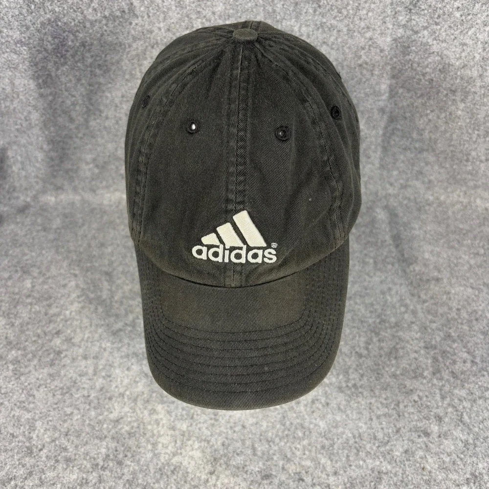 Adidas Unisex Relaxed Fit Baseball Cap OSFM Black Embroidered Logo Cotton Hat